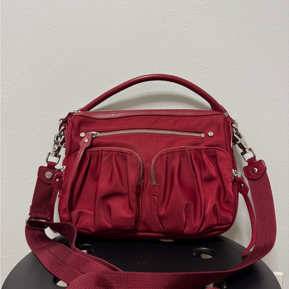 MZ Wallace Red Crossbody Bag with Detachable Strap
